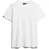 Superdry für Herren. M1011888A Geflammtes Kurzarm-T-Shirt mit weißem Rundhalsausschnitt (XXL), Lässig, Baumwolle