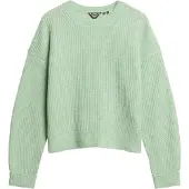 Superdry für Damen. W6110579A Jersey Brushed grün (S), Lässig, Acryl, Langarm