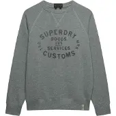 Superdry für Herren. M2014474A Sudadera Merchant Vintage Print grau (3XL), Lässig, Baumwolle