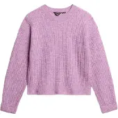 Superdry für Damen. W6110579A Gebürsteter Pullover rosa (L), Lässig, Acryl