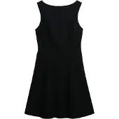 Superdry für Damen. W8012000A Schwarzes LBD-Kleid mit Rundhalsausschnitt (S), Lässig, Polyester, Ärmellos / Hosenträger