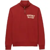 Superdry für Herren. M2014478A Vintage Athletic Half Zip Sweatshirt rot (L), Lässig, Baumwolle, Langarm