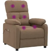 Syfax Massagesessel Braun Stoff
