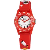 QBOS Kinder Armbanduhr aus Silikon für Kinder, Weltall Motive, gut leserlich