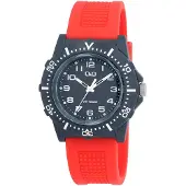 Q&Q Herrenuhr Silikon silberfarbig, 10 ATM
