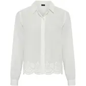 Laura scott Hemdbluse unifarbene Bluse, mit Knöpfen, aus Baumwolle