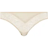 Chantelle Minislip "FLORAL TOUCH", Damen, Gr. 46, beige (golden beige), Obermaterial: 75% Polyamid, 25% Elasthan, körpernah, Unterhosen Minislip, Spitze, blickdichtes Gewebe