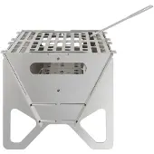 vidaXL Camping Feuerstelle 42 x 22 x 18 cm Edelstahl Silber
