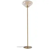 LINDBY Stehleuchte Lelia, amber, Glas, Metall, 150 cm