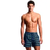 Emporio Armani für Herren. EM000583_AF20442 Blau bedruckter Badeanzug (M), Strandbekleidung, Polyester