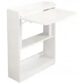 Rexo Faltbarer Wandschreibtisch, weiß, Schrank, Regal, moderner Laptop-Tisch