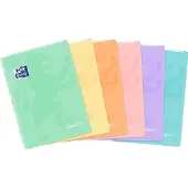 Oxford Paket Notizbuch A5 60k kariert PP easybook Pastellmix 8er-Pack