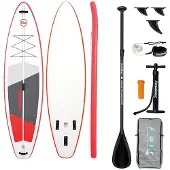 Usorteret SUP-Stand-Up-Paddling-Board SUPFW69C, 3,35 m (rot-weiß)