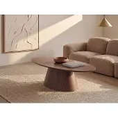 Vente-unique Couchtisch - MDF Nussbaum - Holzfarben dunkel - ANTELADA