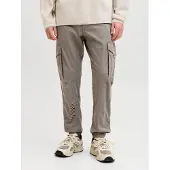 Jack & Jones Cargohose "PAUL FLAKE", Herren, Gr. 30, Länge 34, beige (falcon), Web, Obermaterial: 98% Baumwolle, 2% Elasthan, unifarben, bequem normal, Hosen Cargohose, Baumwollmischung, regular fit