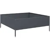 vidaXL Hochbeet Anthrazit 100x100x41 cm Stahl