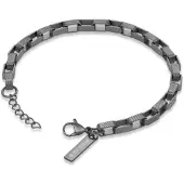 Police Armband "Player", schwarz (gunfarben), Armbänder, 21,5cm, Edelstahl, Armband