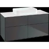 Villeroy & Boch V&B Waschtischunterschrank Wandbeleuchtung Finion 120x60,3x50,1cm, Gl. wh. m, md bl. m Lac