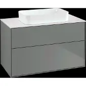 Villeroy & Boch V&B Waschtischunterschrank Wandbeleuchtung Finion 100x60,3x50,1mm, Gl. wh. m, Oli. m Lac