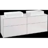 Villeroy & Boch V&B Waschtischunterschrank Wandbeleuchtung Finion 160x60,3cm, Abd.-Pl. wh. m, wh. m Lac