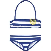 Bench Bandeau-Bikini ., Jungen, Gr. 170/176, N-Gr, blau (blau, weiß), Polyamid, gestreift, Bikini-Sets Bandeau-Bikini, mit trendigen Streifen