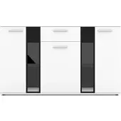 AX Living Formilo Sideboard Kommode weiß matt mit Schublade 140,4cm