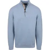 Barbour Half Zip Pullover Hellblau