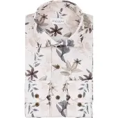Profuomo Hemd Blumenmuster Beige