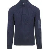 Suitable Mou Half Zip Pullover Navy