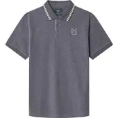Hackett London für Herren. HM563381 Heritage H Poloshirt grau (3XL), Lässig, Baumwolle, Kurzarm