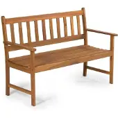 Fieldmann FDZN 4013-T Gartenbank 2-Sitzer Akazienholz geölt, wetterbeständig, mit Armlehnen