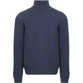 Suitable Rollkragenpullover Structure Melange Marine