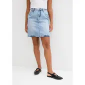 Bonprix Jeansrock regular fit, mit hinterem Schlitz, aus Baumwolle