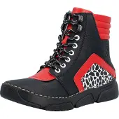 Rieker Sneakerboots , Damen, Gr. 39, wärmend, schwarz, kombiniert, Lederimitat, Schuhe Sneakerboots, Schnürboots, Schnürstiefelette mit zusätzlichem Innenreißverschluss
