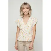 Vero Moda Rüschenbluse "VMSIV IVANA CS TOP WVN" Baumwolle
