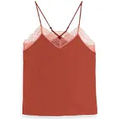 Scotch & Soda Satin With Lace Detial ärmelloses T-shirt