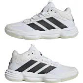 Adidas Hallenschuh PERFORMANCE "COURT STABIL", Herren, Gr. 45, cloud weiß, core schwarz, ftwr weiß, Synthetik, Textil, Schuhe Hallenschuh, Handballschuh