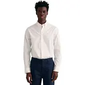 Gant für Herren. 3000300 Pinpoint Oxford Regular Fit Hemd weiß (XL), Lässig, Baumwolle, Langarm