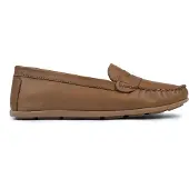 Omnio Jessa Slipper für Damen, braunes Leder
