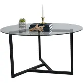 Dmora Couchtisch Galactica 75x75x42cm Schwarz, mit Zeitschriftenablage