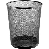 Helit Papierkorb "the circle network", 23 Liter, Pulverbeschichteter Mesh-Papierkorb in zeitlosem, modernem Design, Farbe: schwarz