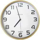 Unilux - Wanduhr Baltischholzholz weiß | 1 Stück | 5 Stücke