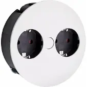 Sonstiges BachmannTwist Doppelsteckdose mit Schukosteckdosen, weiß matt 7053076