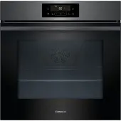 Constructa Pyrolyse Backofen "CF3M28083", Energieeffizienz: A+, grau, B:59,4cm H:59,5cm T:54,8cm, Backöfen, Trendiges Black Steel Glasdesign und Air Fry Heizart inklusive, Pyrolyse Backofen