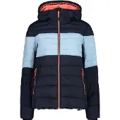 CMP Damen Steppjacke WOMAN JACKET FIX HOOD 32Z4176-N950 38 - Black Blue - 38