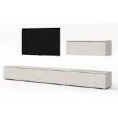 AX Living Anbauwand Loriano IV Wohnwand beige Kaschmir 300 cm breit
