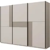 Masseno Schiebetürenschrank LUBERO 270/210/60 cm 3-türig Schlafzimmer Schrank Kleiderschrank Kaschmir