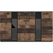 AX Living Formilo Sideboard Kommode grau Matera Oldwood 140,4cm Breite