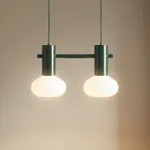 Aldex Hängeleuchte Flo, grün, 2-flammig, Glas