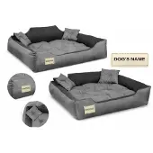 AIO Factory Hundebett, Laufstall, 115 x 95 cm, personalisierbar, grau